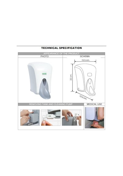 Vialli S6mc Medical Sıvı Sabun Dispenseri 1000 Ml Krom