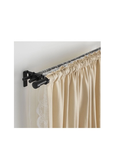 Ikea Räcka Perde Çubuğu , Siyah, 210-385 Cm