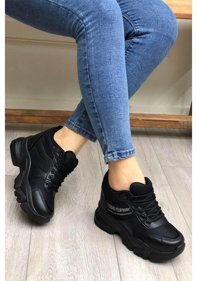 Flet 209 Siyah Kadın Spor Sneaker Siyah