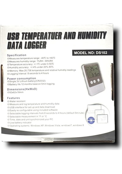 Datalogger - Sıcaklık ve Nem Kayıt (Kaydedici Cihaz)Kalibrasyonlu