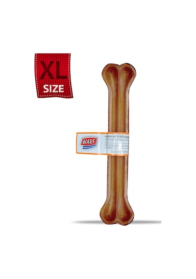 Warf Natürel Sığır Derisi XL Köpek Ödül Kemiği 30 CM 300 G