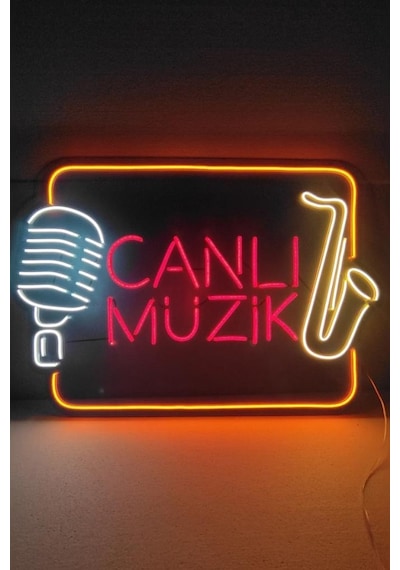 Işıklı Canlı Müzik - Neon Led Tabela Duvar Dekorasyon