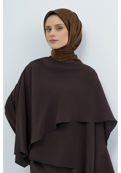 Armine Saf İpek Sura Eşarp-2026 İlkbahar-yaz- 95110d Kahve-taba