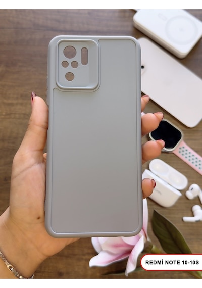Redmi Note 10 / 10s Uyumlu Kamera Korumalı Darbeye Dayanıklı Renk Atmayan Keep Silikon Kılıf Gri