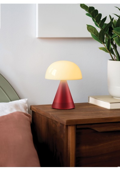 Lexon Mina L Led Lamba Ve Bluetooth Hoparlör Koyu Kırmızı Kırmızı