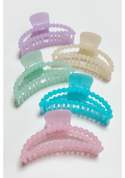 Oval Renkli Mandal Toka 8 Cm Pembe