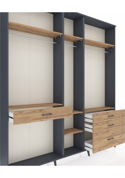 Arges Dolap 7 Raflı 4 Çekmeceli 3 Askılı 220x30x243 Antrasit-çam/çam Atlas Çam/atlas Çam Arges Dolap 7 Raflı 4 Çekmeceli 3 Askılı 220x30x243 Antrasit-çam/çam Atlas Çam/atlas Çam