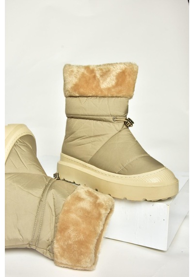Fox Shoes T476434004 Bej Kumaş Kadın Bot Bej-kumaş Bej