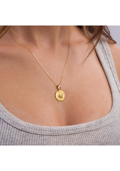 Goldkupe 14 Ayar Altın Aslan Burç Kolye Ucu 1,98 Gr-6396 Altın