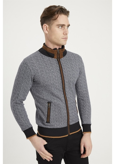 1021 Dewberry Erkek Sweatshırt-balıksırtı Lacivert Balıksırtı Lacivert