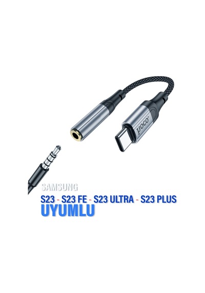 Samsung  Uyumlu S23 Fe-ultra-plus 3.5mm Kulaklık Çevirici Dönüştürücü Typec