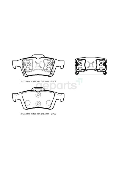 Arka Fren Balatası Disk 123x48x15,6 Bramax Ford Focus C Max - 2004-2006