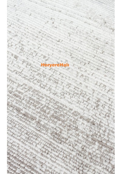 Roma Rm 01 Cream Grey Viskon Ve Polyester İle Üretilen Şık Salon Halısı Krem - Gri