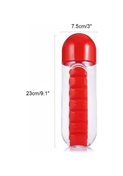 Pillbox Su Matarası Çok Renkli