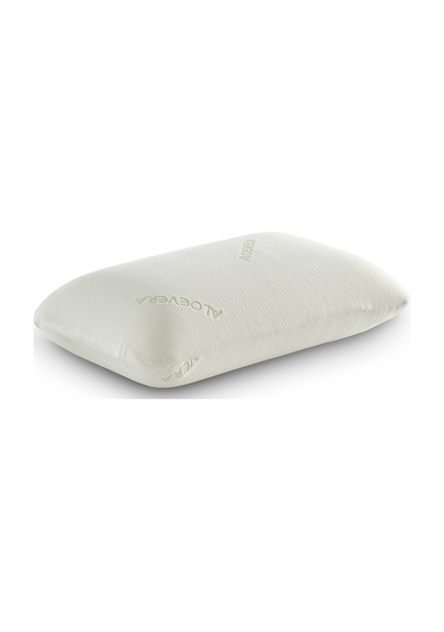 Rudu Aloevera Yastık Kılıfı Visco Visko 60x40x14cm Beyaz - Yeşil