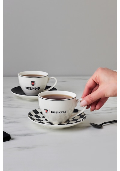 Karaca x Beşiktaş Lisanslı 2 Kişilik Çay Fincan Takımı 220 ml -