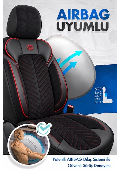 Seat Toledo Shine Siyah Kırmızı Tay Tüyü Oto Koltuk Kılıfı Tam Set-kolay Montaj-terletmez-ortopedik 2012-2018