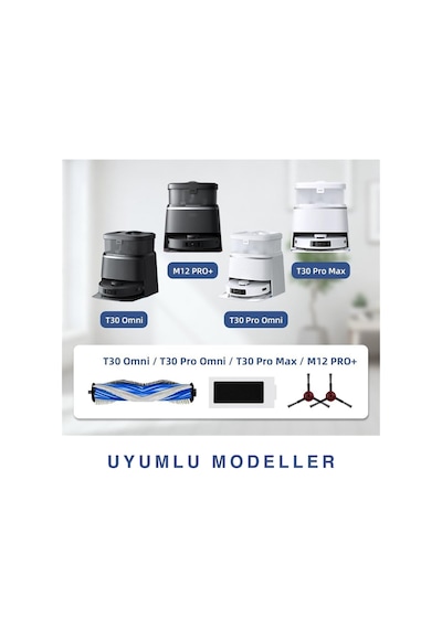 Ecovacs Deebot T30 Omni T30 Pro Yedek Parça Seti Fırça Toz Torbas