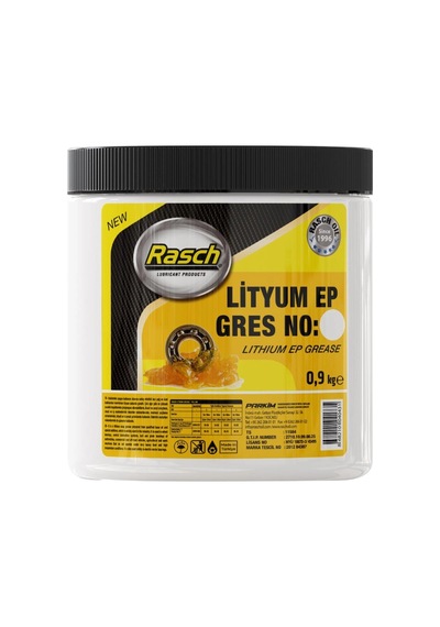 Rasch Lityumlu Yüksek Basınç Ep2 Katı Gres Yağı Sarı - 0.9 Kg.