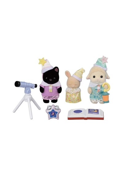 5750 Sylvanian Families Anaokulu Arkadaşları Pijama Partisi Üçlüsü +4 Yaş Çok Renkli