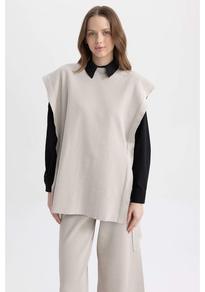 Defacto Regular Fit Süveter Y1323AZ23AUGR445 Gri