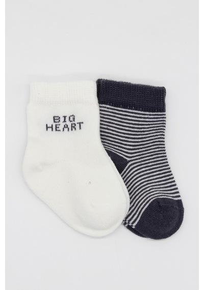 Bistyle 2'li Big Heart Penye Soket Çorap 10117 Antrasit Antrasit