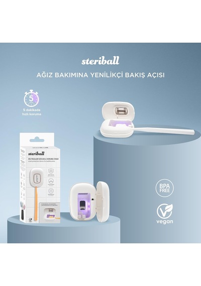 Steriball Diş Fırçaları İçin Akıllı Koruma Cihazı Diş Fırçası İçin - Mavi Diğer