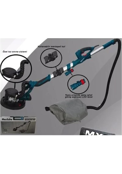 MaxExtra MXP 3150 800 W Alçıpan Duvar Zımpara Makinesi