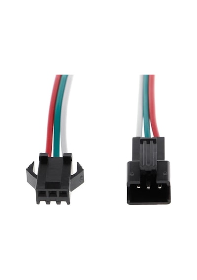3 Adet 3 Pin Jst 3p Kablolu Konnektör Erkek Dişi Takım 14cm
