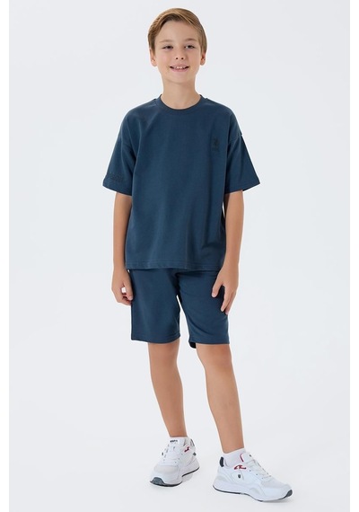 U.S. Polo Assn. Erkek Çocuk 2 Li Bermuda T-şhirt Takım Gri-2322 Gri