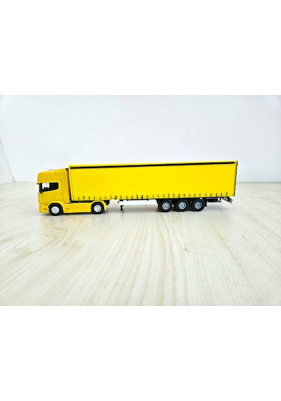 1/64 Ölçek Sarı Scanıa R730 Tır Maketi 25 Cm Boy
