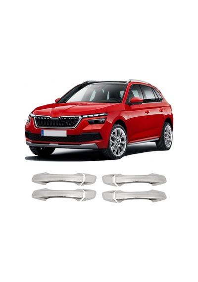 Skoda Kamiq Uyumlu 2020 Ve Üzeri Krom Kapı Kolu 4 Kapı Deliksiz Paslanmaz Çelik