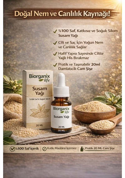 Life Susam Yağı 20 Ml %100 Saf & Soğuk Sıkım Doğal Bakım