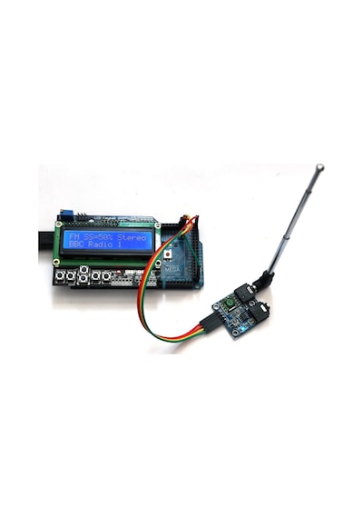 TEA5767 FM Stereo Radyo Alıcı Modülü + Anten  I2C Dijital Programlanabilir Düşük Güç 76Mhz-108Mhz