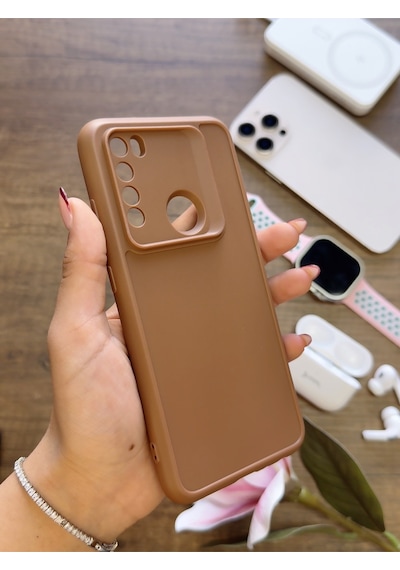 Redmi Note 8 Uyumlu Kamera Korumalı Darbeye Dayanıklı Renk Atmayan Keep Silikon Kılıf Kahverengi