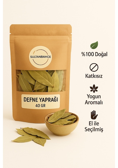 Sultanbahçe Defne Yaprağı 40 G Doğal, Katkısız, Yoğun Kokulu Baharat