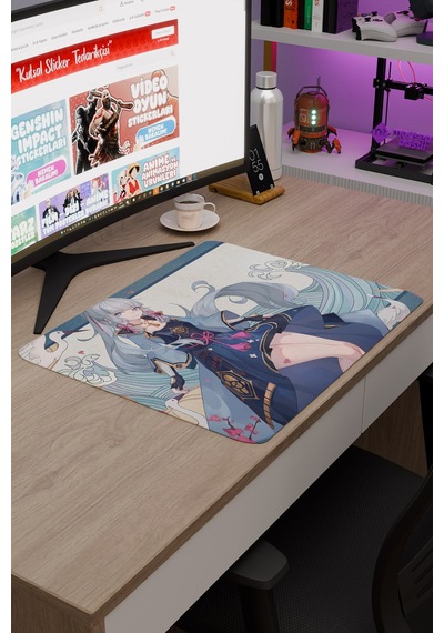 Ayaka Genshin Impact Anime Gacha V2 - 48x40 Xl Gaming Mouse Pad Fare Altlığı