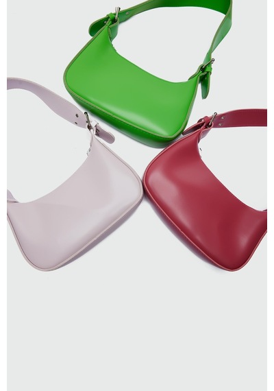 Shule Bags Muse Oval Baget Çanta Yeşil Yeşil