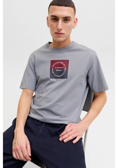 Jack & Jones Erkek T Shirt 12290856 Gri Gri