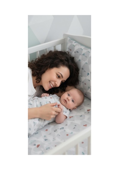 Bambu Müslin Karışımı Kumaş Minik Arabalar Desenli Bebek Nevresim Takımı Gri - 787736874 Gri