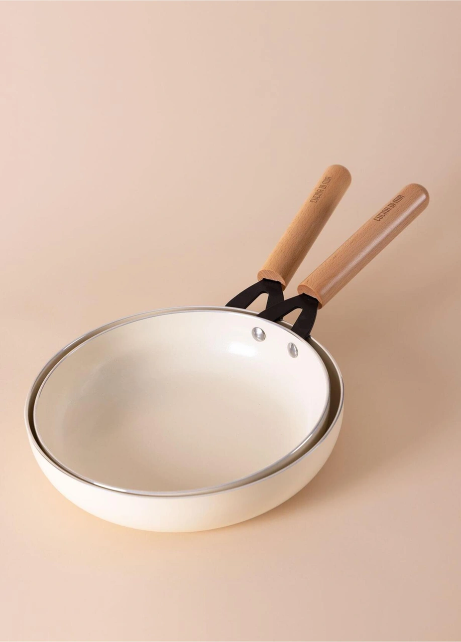 The Mia Cucina Tava 26 Cm Seramik Kaplama Krem