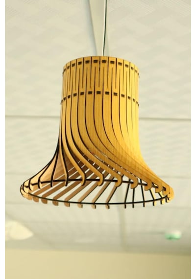 Dekoratif Avize Çocuk Odası İçin Ahşap Avize 20 Cm Çapında Doğal Avize Ahşap