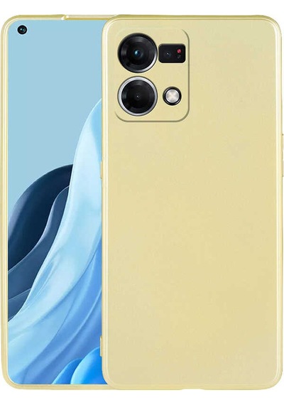 Reno 7 4g Kılıf Premier Silikon Kapak - Gold Gold Gold