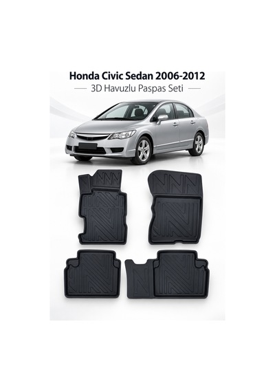 Honda Civic Sedan 2009 Karbon Desenli Premium 3d Havuzlu Oto Paspas