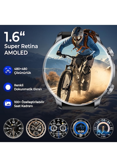 Bix TSW6 48 MM 1.65" Amoled Akıllı Saat (Distribütör Garantili)