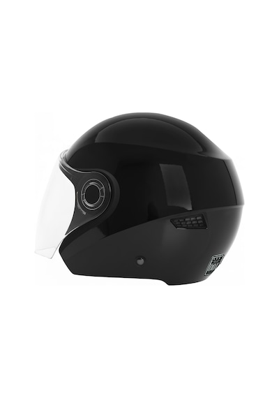 Gp Gx Mks005-Gb Şeffaf Vizörlü Motosiklet Yarım Kask Siyah