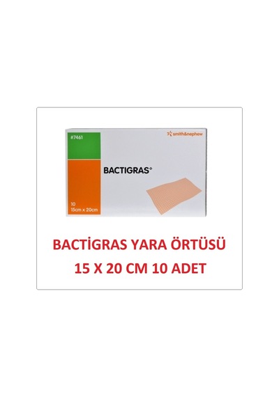 Smith&Nephew Bactigras Parafinli Tül Sargı Yara Bakım Örtüsü 15 x 20 CM 10 Adet