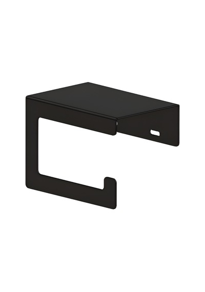 Premium Seri Paslanmaz Metal Tuvalet Kağıdı Askısı Ve Organizer Raflı Tuvalet Kağıdı Wc Askısı Siyah