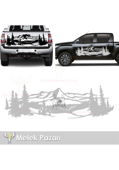 Orman Manzara Off Road - Karavan Oto Sticker, Araba Stickerı