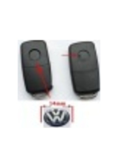Volkswagen Anahtar Logosu 14mm Vw Kumanda Logosu 2 Adet 3c0837891